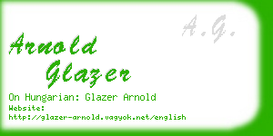 arnold glazer business card